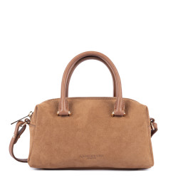 Lancaster Sweden Cube Handbag in Velvet Leather 530-52 Camel
