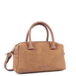 Lancaster Sweden Cube Handbag in Velvet Leather 530-52 Camel