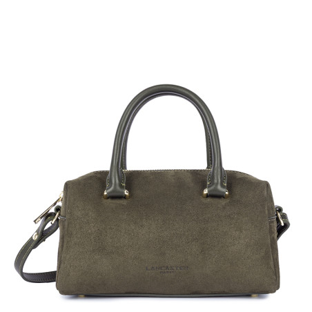 Lancaster Sweden Cube Handbag in Velvet Leather 530-52 Khaki