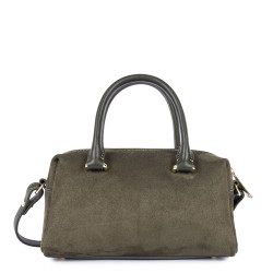 Lancaster Suède Cube Sac A Main En Cuir Velours 530-52 Kaki dos