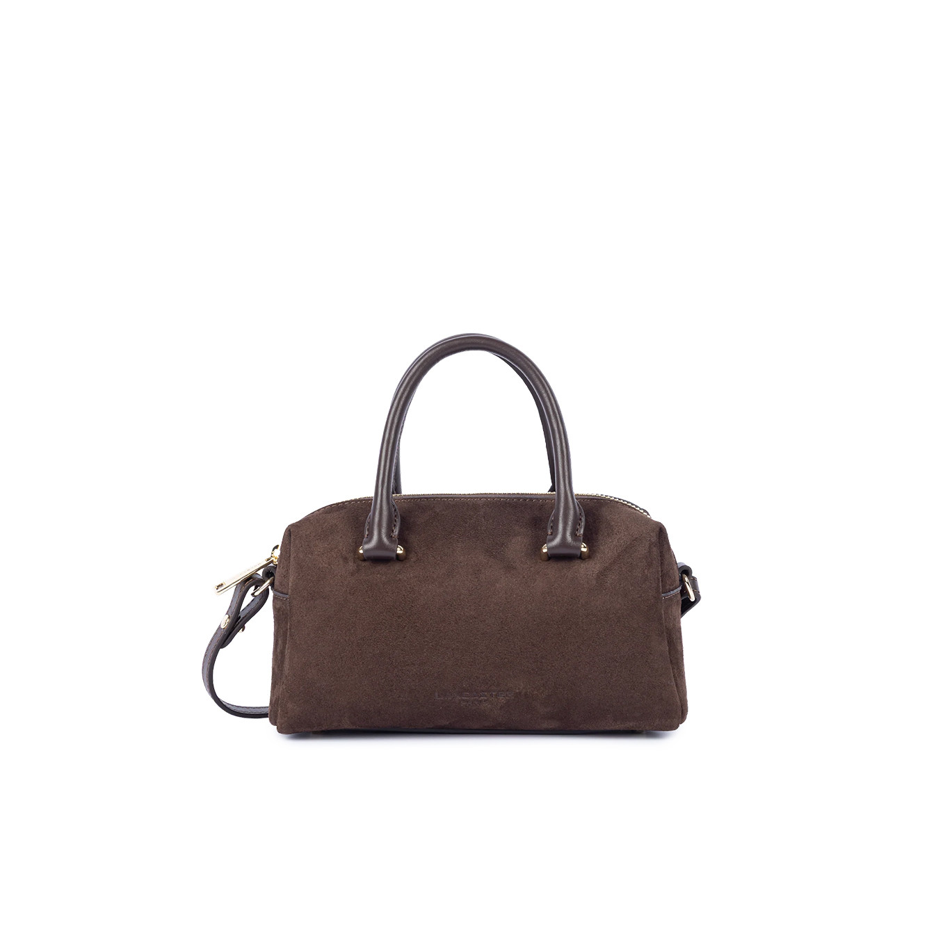 Lancaster Sweden Cube Handbag in Velvet Leather 530-52 Brown