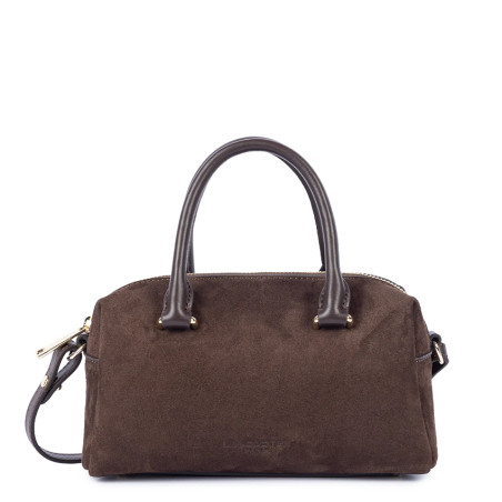 Lancaster Sweden Cube Handbag in Velvet Leather 530-52 Brown