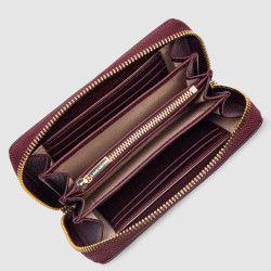 Lancaster Dune Portefeuille Et Compagnon 129-17 Bordeaux Foncé ouvert