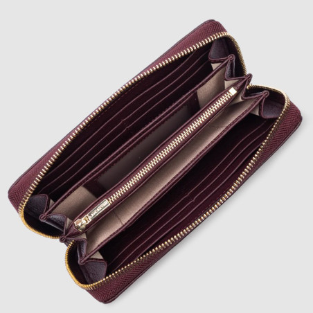 Lancaster Dune Wallet and Companion 129-18 Dark Bordeaux