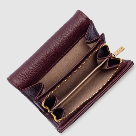 Lancaster Dune Coin Purse 129-19 Dark Bordeaux