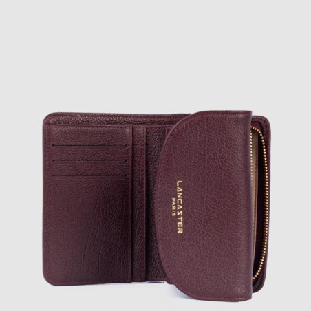 Lancaster Dune Back-to-Back Wallet 129-26 Dark Bordeaux