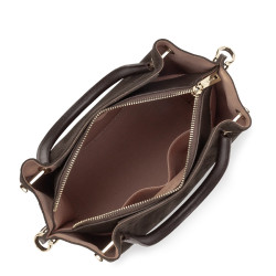 Lancaster Suede Louisa Handbag 470-103 Brown