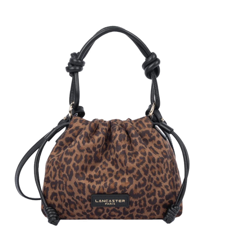 Lancaster Jungle Drawstring Bag 518-094 Brown Leopard