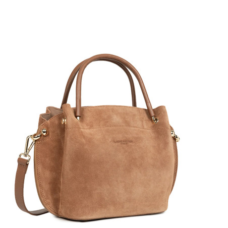 Lancaster Suede Louisa Handbag 470-103 Mocha