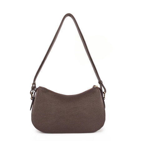 Lancaster Dune Petit sac Besace En Cuir Grainé 529-94 Marron Foncé dos