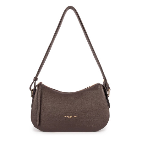 Lancaster Dune Petit sac Besace En Cuir Grainé 529-94 Marron Foncé