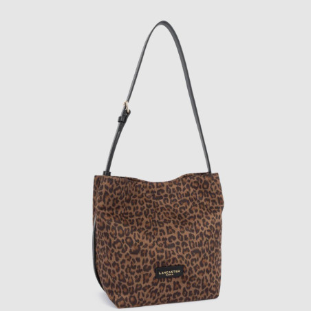 Lancaster Jungle Sac Seau 518-095 Marron Léopard côté