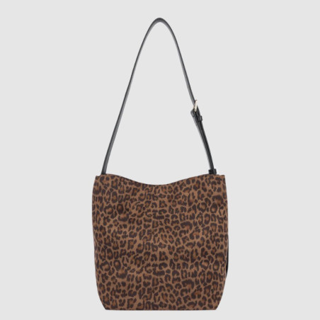 Lancaster Jungle Bucket Bag 518-095 Brown Leopard
