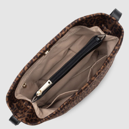 Lancaster Jungle Bucket Bag 518-095 Brown Leopard