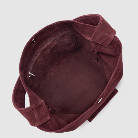 Lancaster Suedine KBA Mini Bucket Bag 518-060 Bordeaux