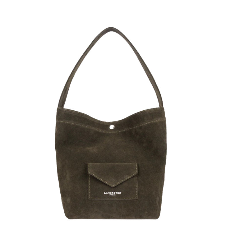 Lancaster Suedine KBA Mini Bucket Bag 518-060 Dark Khaki