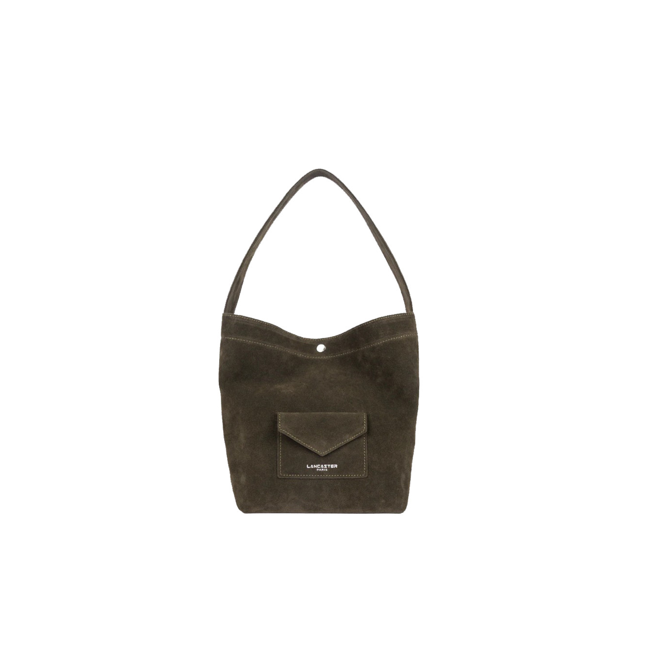 Lancaster Suedine KBA Mini Bucket Bag 518-060 Dark Khaki