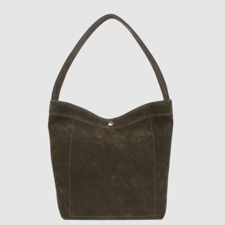 Lancaster Suedine KBA Mini Bucket Bag 518-060 Dark Khaki