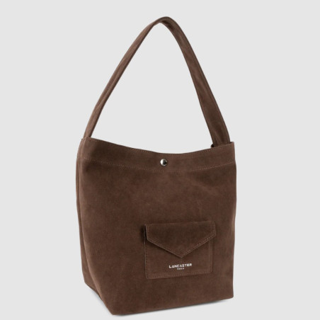 Lancaster Suede KBA Mini Bucket Bag 518-060 Brown