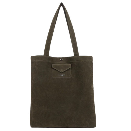 Lancaster Suede KBA Tote Bag 518-061 Dark Khaki