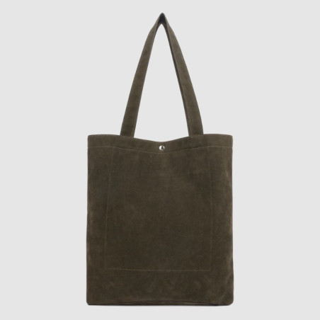Lancaster Suedine KBA Tote Bag 518-061 Kaki Foncé dos