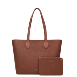 Chabrand By Chabrand Louise Shopping Bag & Detachable Pocket Brown