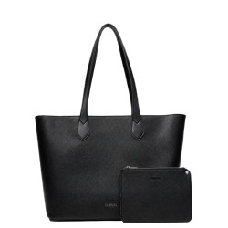 Chabrand By Chabrand Louise Shopping Bag & Detachable Pouch Black