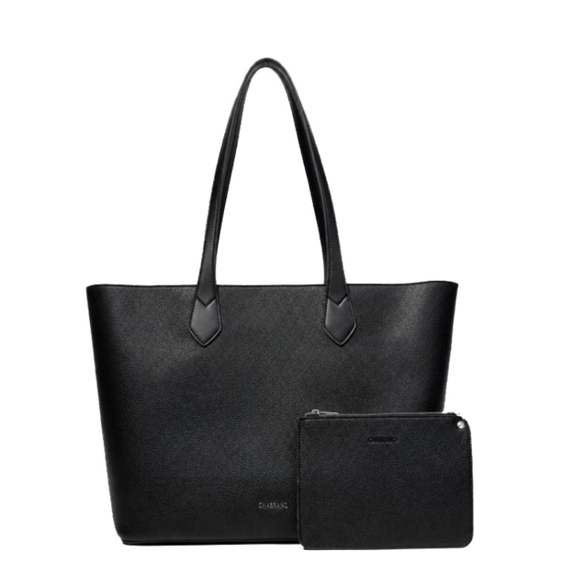 Chabrand By Chabrand Louise Shopping Bag & Detachable Pouch Black