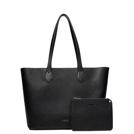 Chabrand By Chabrand Louise Shopping Bag & Detachable Pouch Black