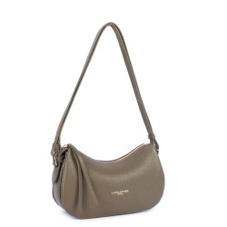 Lancaster Dune Small Drawstring Bag in Grained Calfskin 529-94 Khaki