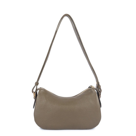 Lancaster Dune Small Drawstring Bag in Grained Calfskin 529-94 Khaki