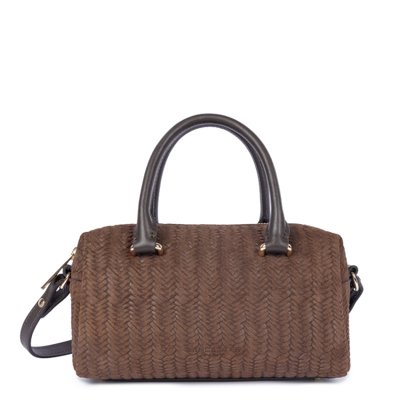 Lancaster Woven Cube Handbag in Woven Leather 530-67 Brown