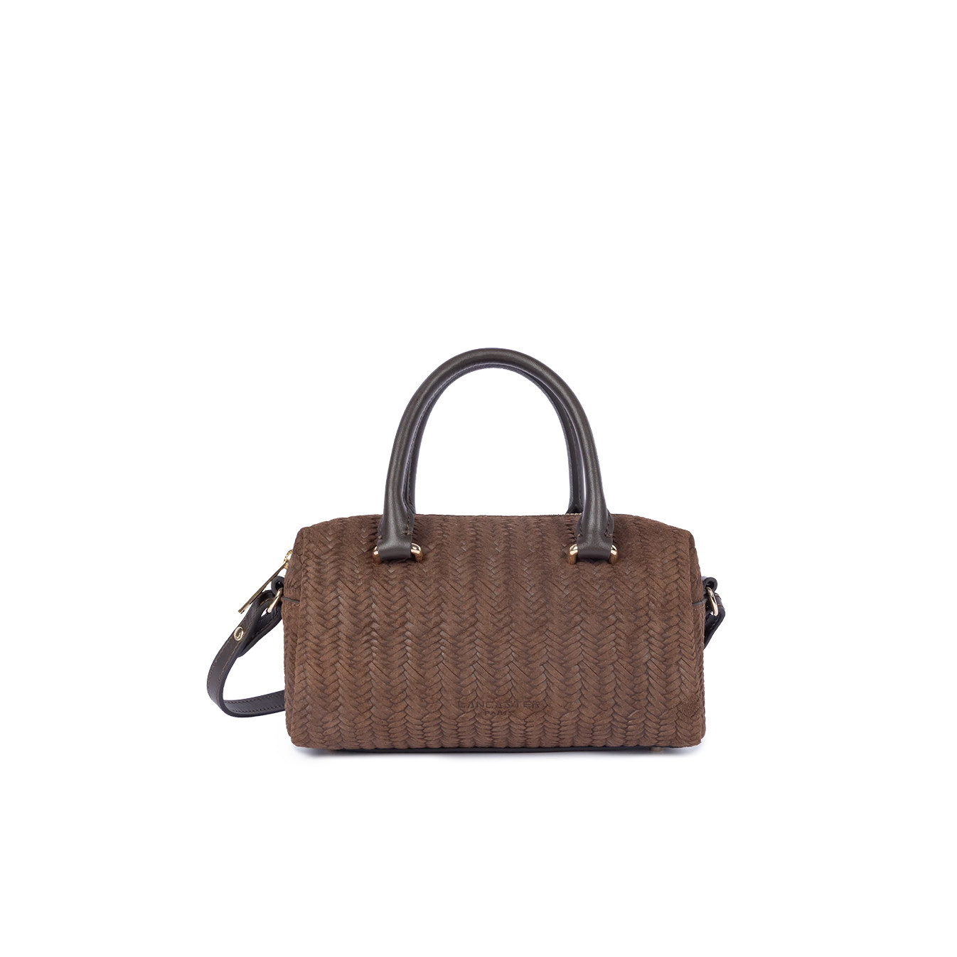 Lancaster Tressé Cube Sac A Main En Cuir Tressé 530-67 Marron