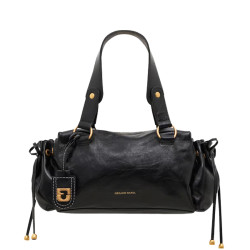 Gérard Darel Grace Handbag in Leather with Metallic Details Black
