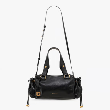 Gérard Darel Grace Handbag in Leather with Metallic Details Black