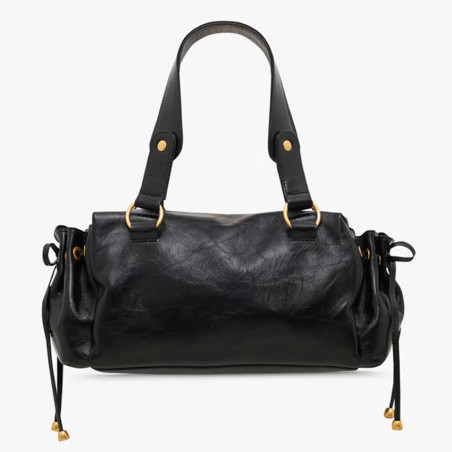 Gérard Darel Grace Sac Porté Main En Cuir Et Détails Métalliques Noir dos