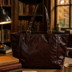 Gérard Darel Simple Bag Scrunchie Leather Tote Bag Brown