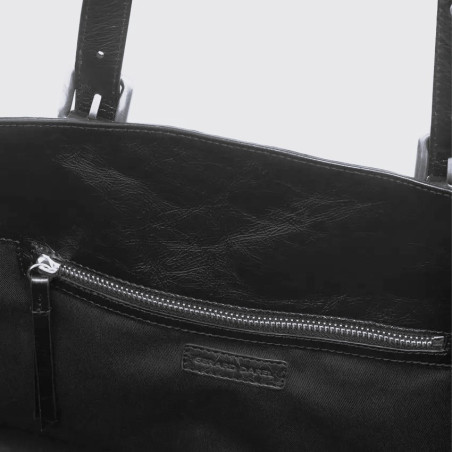 Gérard Darel Simple Bag Scrunchie Leather Tote Bag Brown
