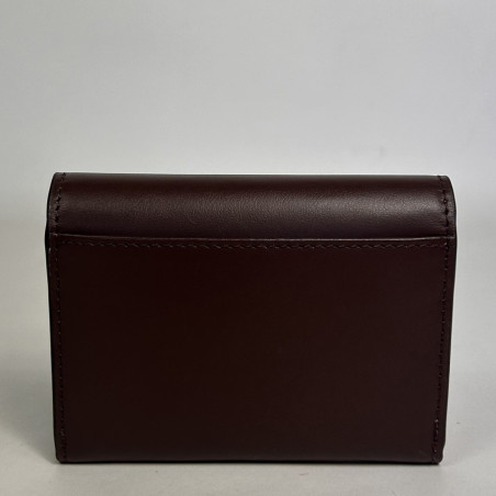 Gérard Darel Ligne M411 Petit Portefeuille En Cuir Lisse Marron dos