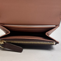 Gérard Darel M411 Line Small Smooth Leather Wallet Brown