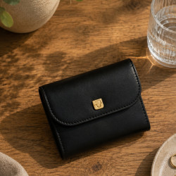 Gérard Darel M411 Line Small Smooth Leather Black Wallet