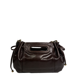 Gérard Darel Le Mini Dany Premium Handbag Crossbody in Brown Leather