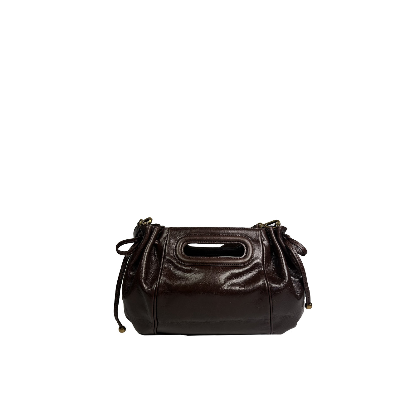Gérard Darel Le Mini Dany Premium Handbag Crossbody in Brown Leather