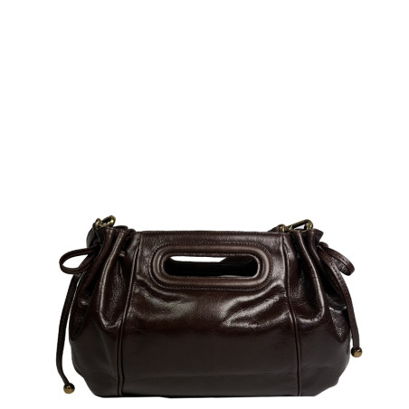 Gérard Darel Le Mini Dany Premium Handbag Crossbody in Brown Leather