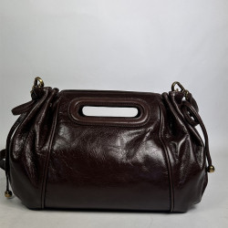 Gérard Darel Le Mini Dany Premium Handbag Crossbody in Brown Leather