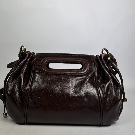 Gérard Darel Le Mini Dany Premium Handbag Crossbody in Brown Leather