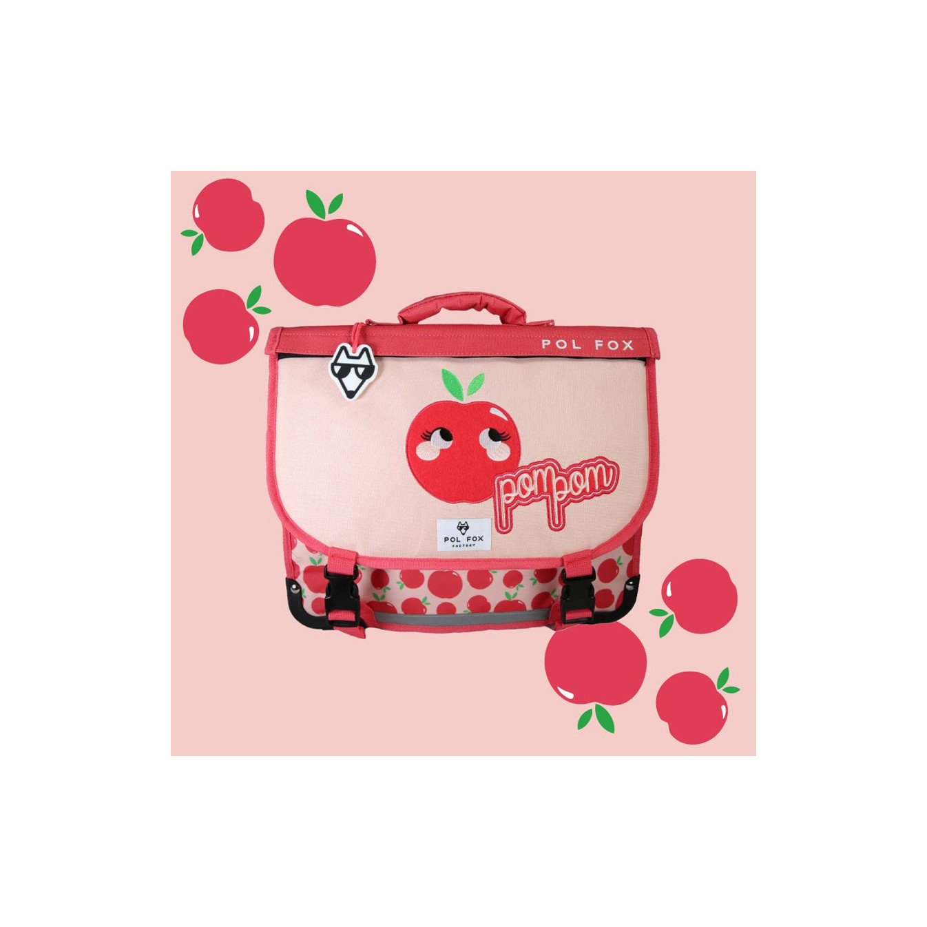 Pol Fox Reversible Backpack 35cm Pompom
