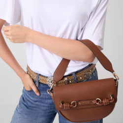 Guess Camélia Shoulder Bag Cognac Faux Leather