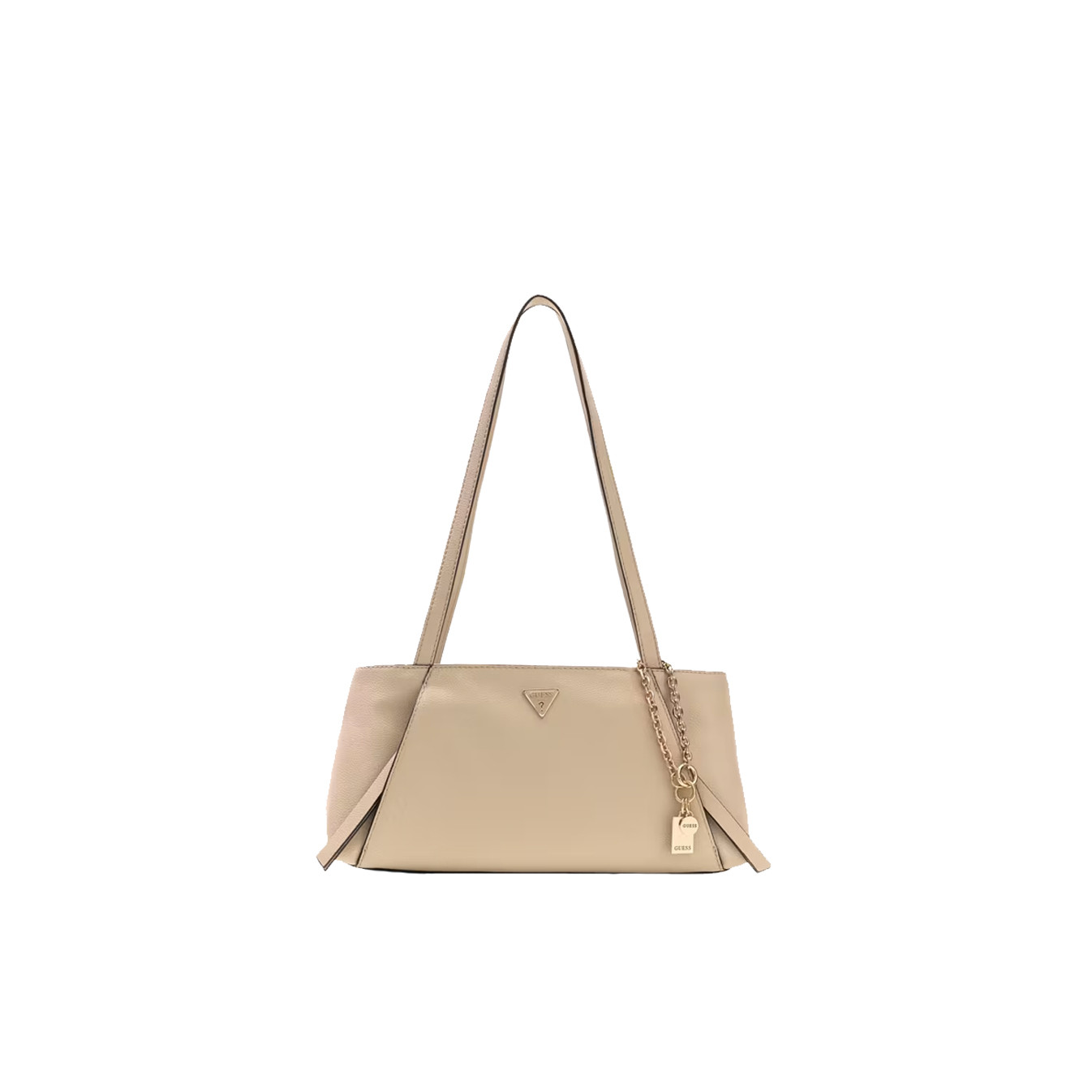 Guess Devon Faux Leather Baguette Bag LTA Latte