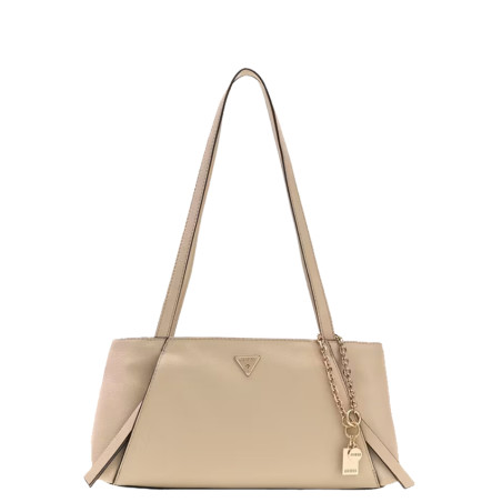 Guess Devon Faux Leather Baguette Bag LTA Latte